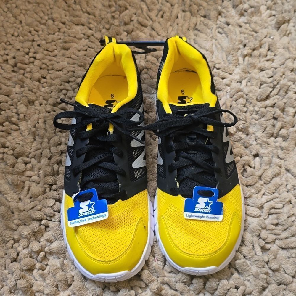 New Starter Women's size 6 Yellow Black Running‎ jogging Reflective Sneaker
